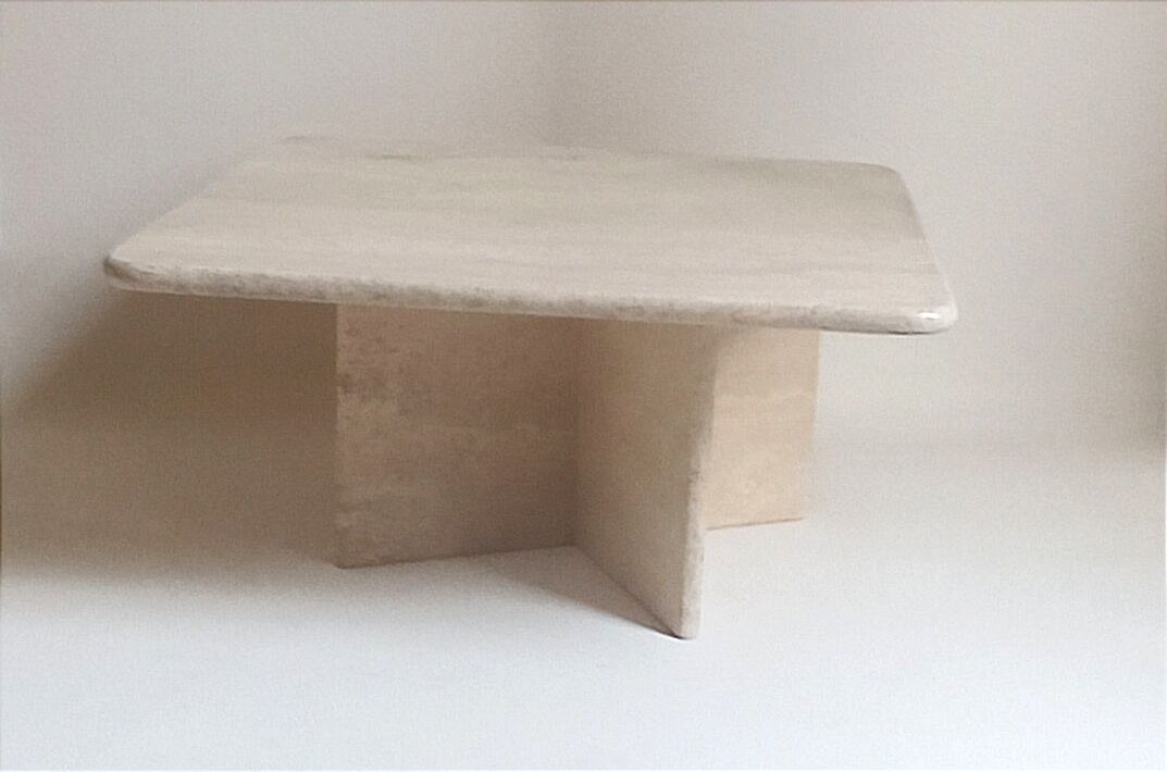 Travertine coffee table 70s