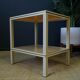Mid century pierre vandel cream aluminium two-tier side table 1970s