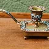 Bougeoir à main en bronze cloisonné, Napoléon III
