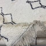 White black berbere wool carpet 153x250cm