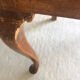Table ronde avec rallonges et 4 chaises dossier cannage Vintage