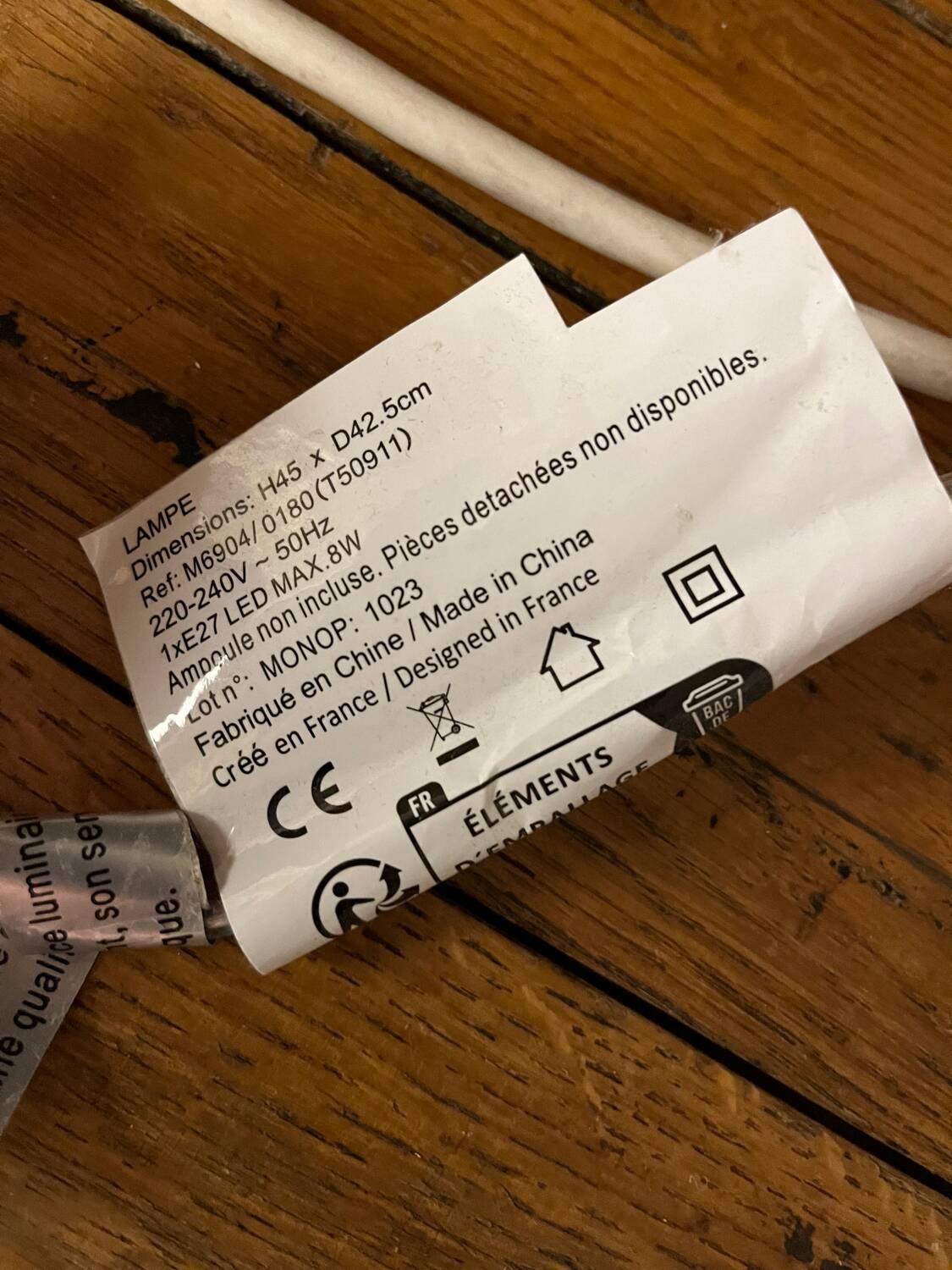 JP Garrault & H Delord Monoprix table lamp