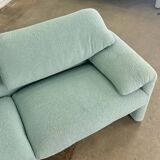 Canapé Cassina Maralunga turquoise / vert conçu par Vico Magistretti