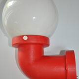 Danish wall light design indus red pipe