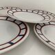 5 HBCM, Montereau, Badonviller, Béarn opaque porcelain dessert plates