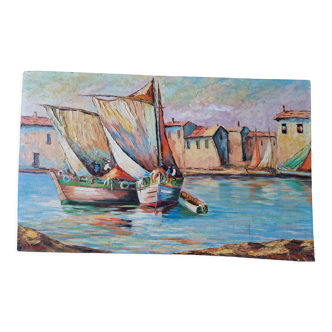 Tableau à l'huile, Marine