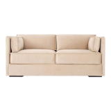 Canapé haga beige velour, design scandinave