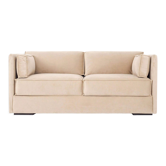 Canapé haga beige velour, design scandinave