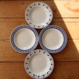 4 mismatched vintage earthenware soup plates - Camilla set