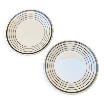 Paire d'assiette à dessert italienne années 70