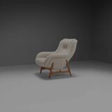 Rare lounge chair by Bengt Ruda for Artifort in wool fabric, Holland 1960s