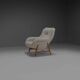 Rare fauteuil de salon de Bengt Ruda pour Artifort en tissu de laine, Hollande, années 1960