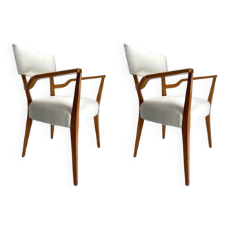 Mid-Century Organic Armchairs, Italy, 1950s, Set of 2