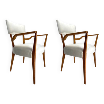 Mid-Century Organic Armchairs, Italy, 1950s, Set of 2