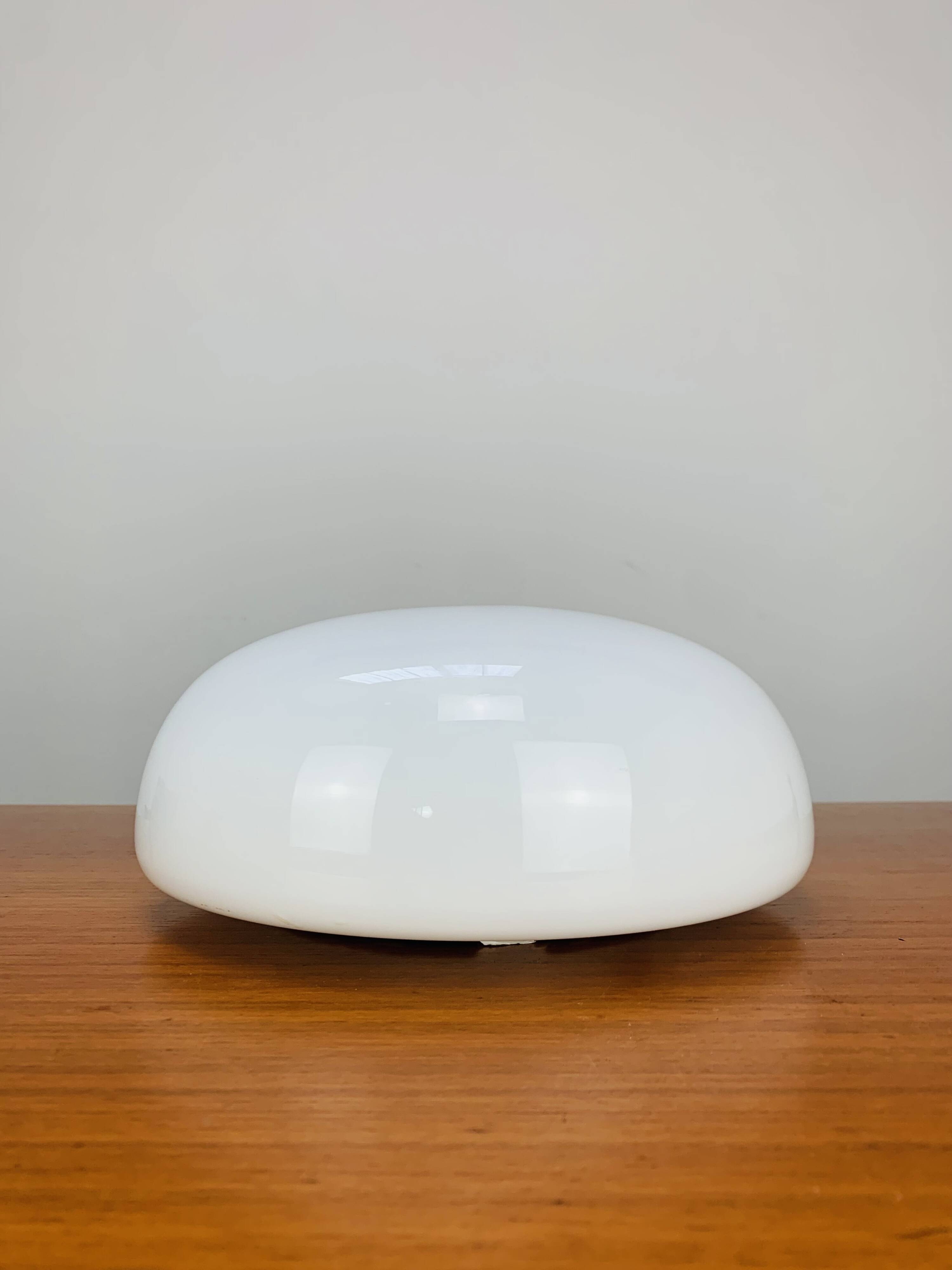 Opaline ball wall lamp made in Italy 25 cm, half sphere, vintage