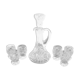 Crystal decanter with glasses, Poland, 1960s