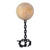 Brutalist iron chain and fiberglass floor lamp, Netherlands 1960s
