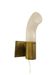 Brass and Pulegoso Glass Wall Lamp attributed to Aldo Nason for Mazzega 1960s