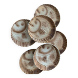 6 Assiettes à poisson Sarreguemines