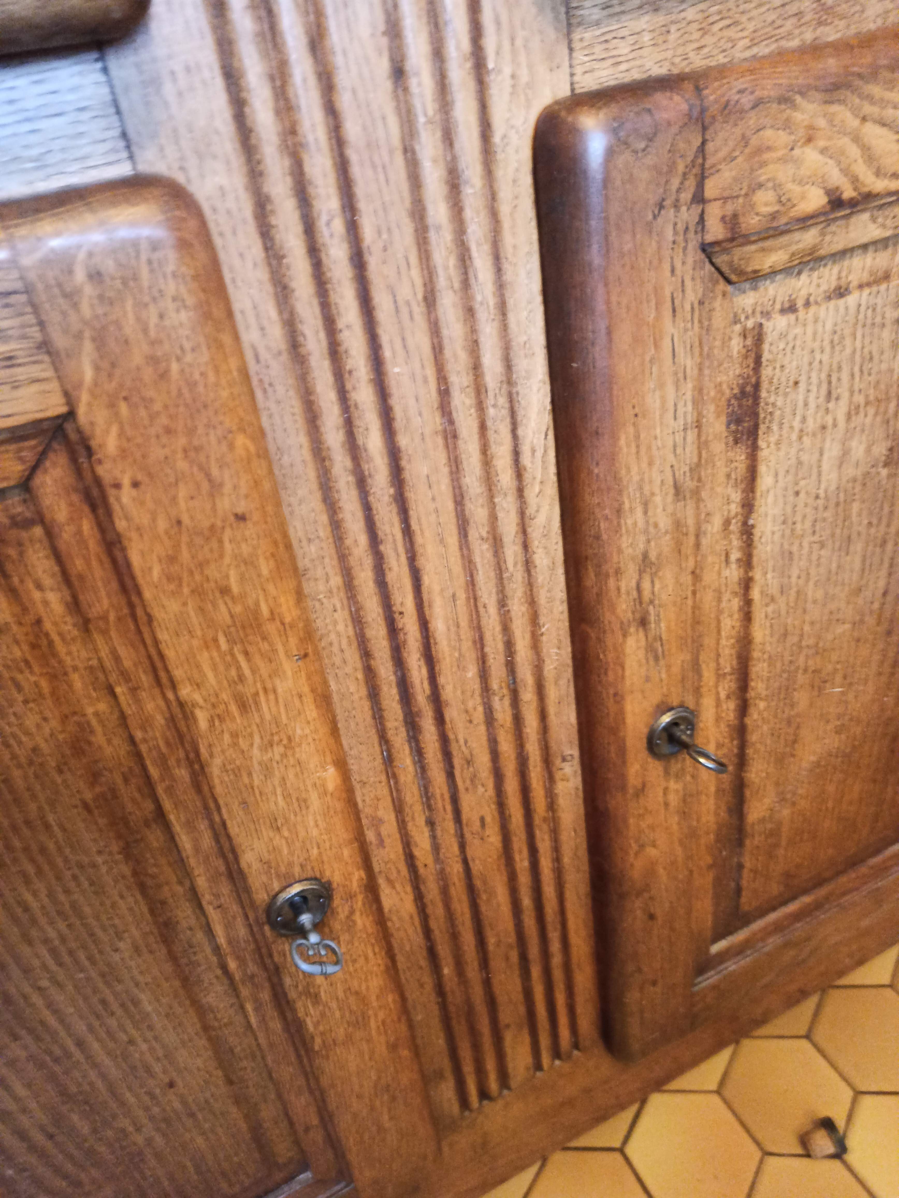 Oak sideboard kitchen glass doors