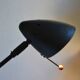 Vintage postmodernist metal and wood table lamp from the 1980s
