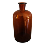 Amber glass bottle vase