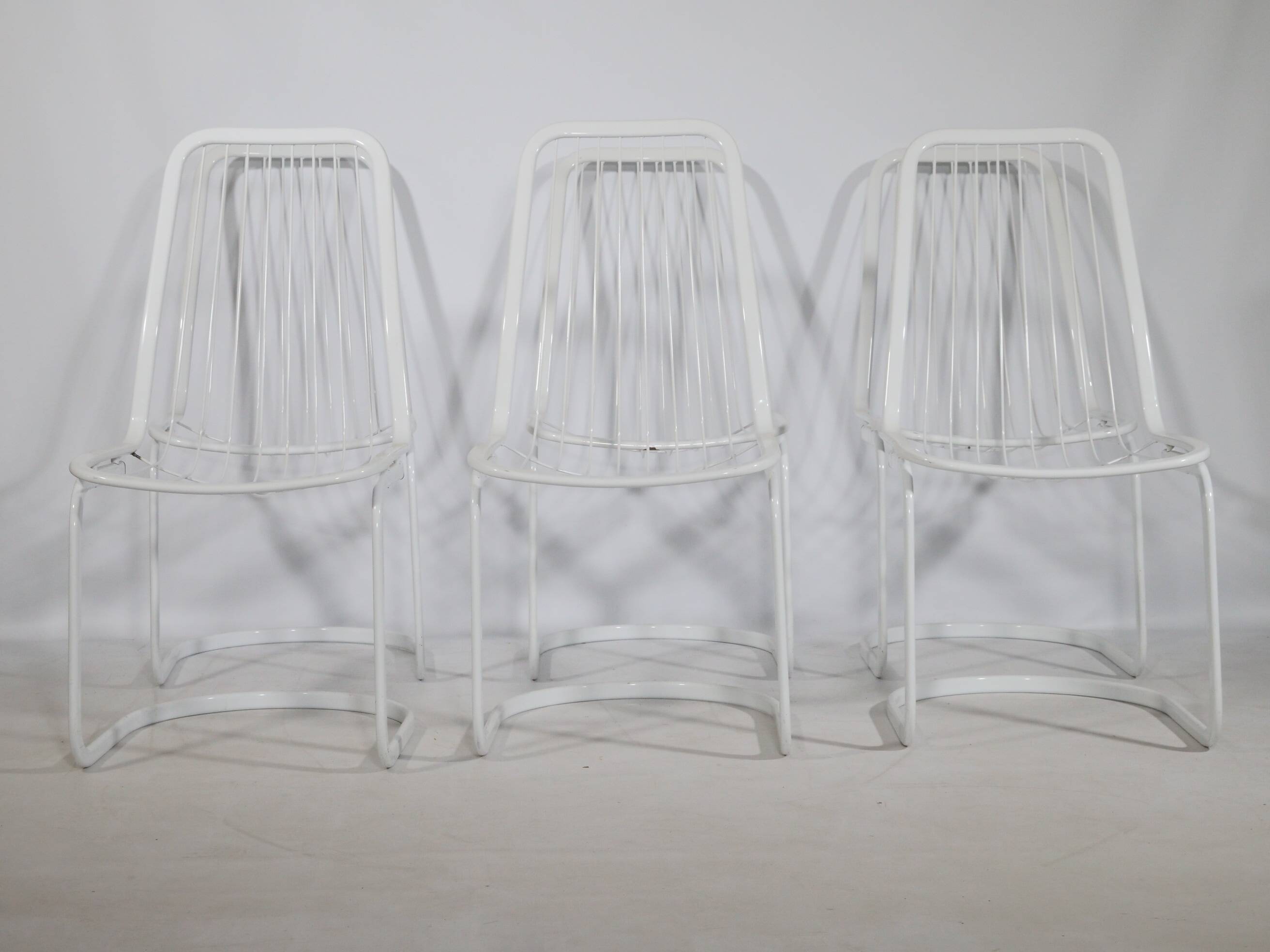 Cidue Cantilever Wire Chairs, Set of 6, 1970s