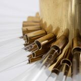 Radiant glass tube chandelier. Contemporary design.