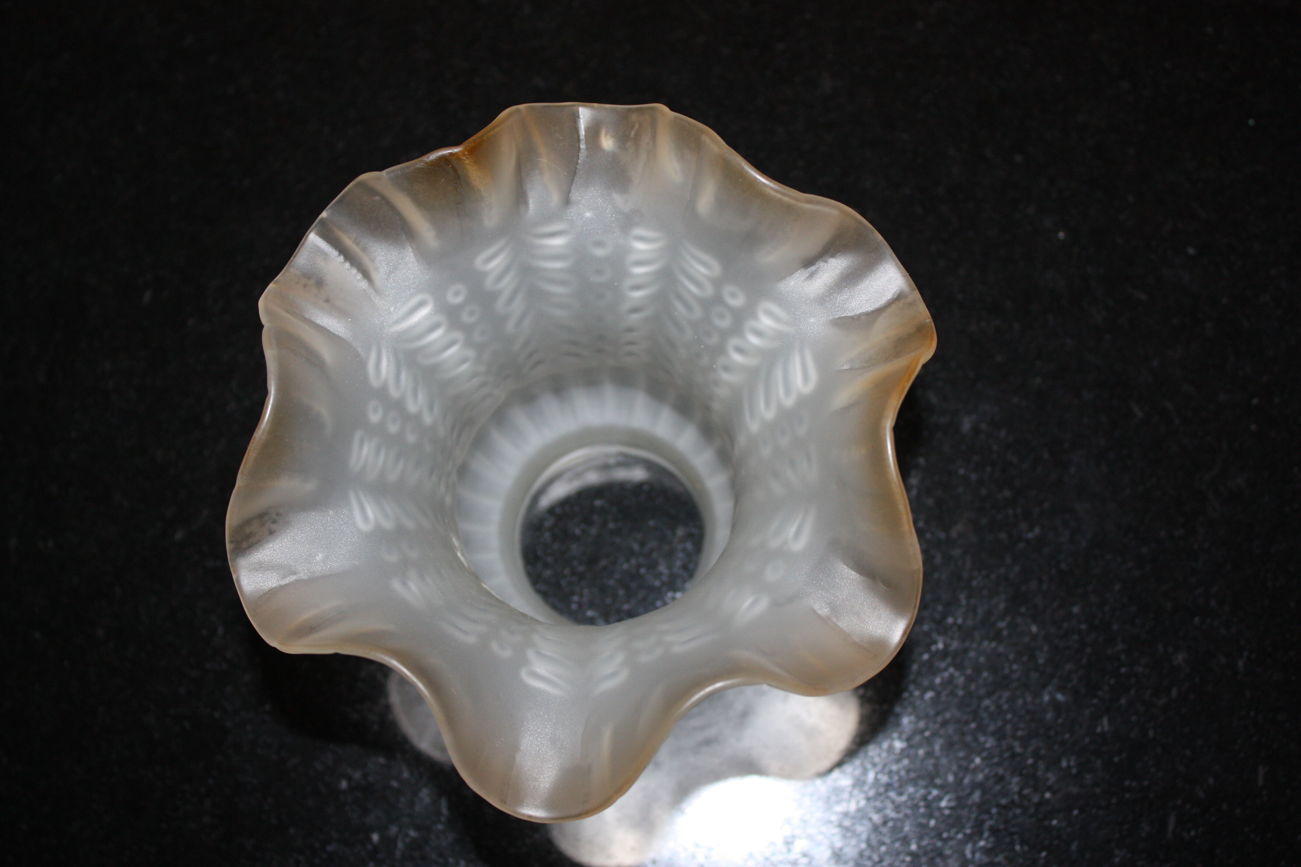 Two-coloured glass tulip