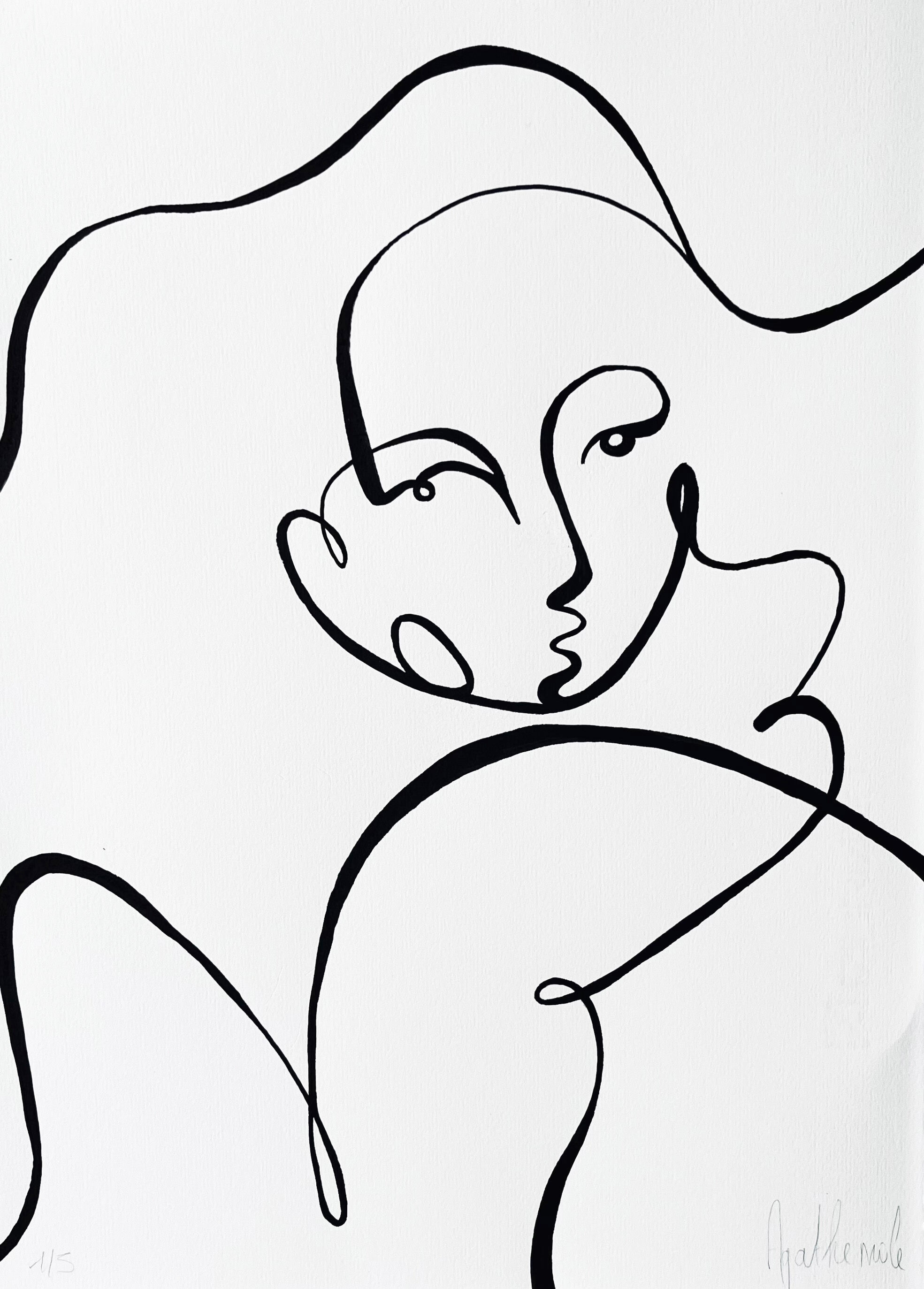 "Divine Figure" - Handmade in black acrylic in limited edition by Atelier Agapé