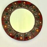 Oswald Tieberghien round ceramic mirror