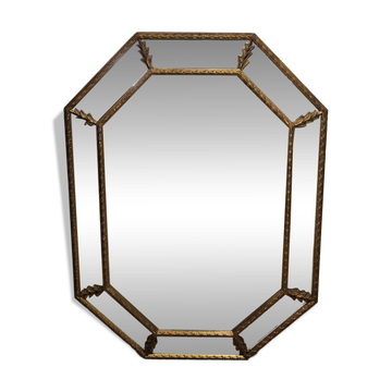 Miroir biseauté parcloses néoclassique XXème