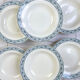 6 deep plates in Boulenger blue ironstone “Champigny”