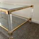 Vintage lucite and brass coffee table from the 70s