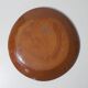vintage signed glazed terracotta plate in ethnic style
