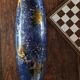 Large eglomisé glass vase "Laque Line" – Unique piece 40 cm
