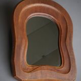 Miroir anthroposophique en bois du milieu du siècle, années 1950