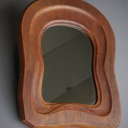 Miroir anthroposophique en bois du milieu du siècle, années 1950