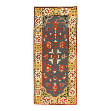 Balkan Kilim Runner Rug, Handmade Flatweave Carpet for Entryway 210 × 95 cm