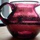 Large blown glass pitcher with bubbles in amethyst / violet.