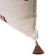 Housse de coussin Hatai beige grenat - 50 x 50