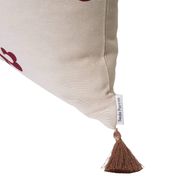 Housse de coussin Hatai beige grenat - 50 x 50