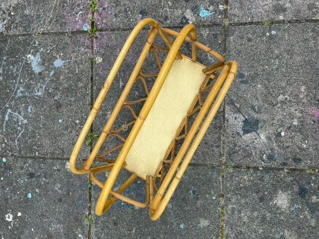 Rattan magazine rack