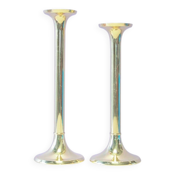Set of 2 brass candlesticks G.V. Harnisch