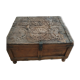Carved wooden wedding chest