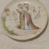 Creil and Montereau polychrome ceramic plate (19th century) No. 2