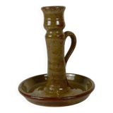 Stoneware hand candlestick