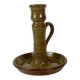 Stoneware hand candlestick