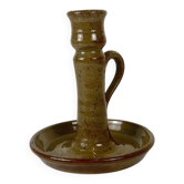 Stoneware hand candlestick