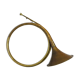 Old brass hunting horn